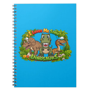 Cuaderno Amo a los dinosaurios   Niños divertidos espiral d