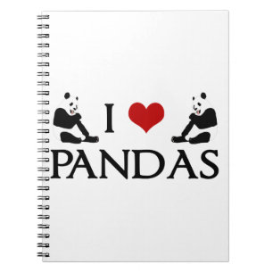 Cuaderno Amo a los Pandas
