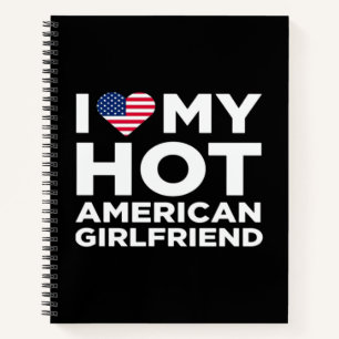 Cuaderno Amo a mi ardiente novia americana