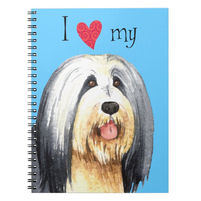 Cuaderno Amo a mi Collie con barba (Frente)