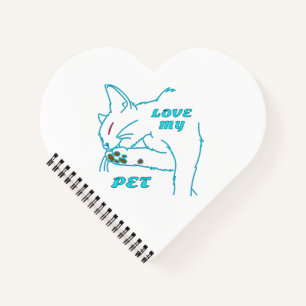 CUADERNO AMO A MI CUTE AQUA MASCOTA CAT