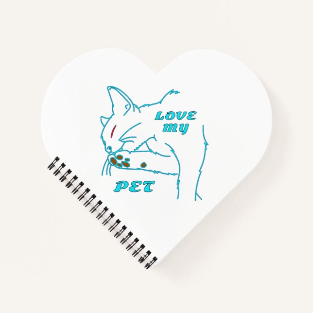 CUADERNO AMO A MI CUTE AQUA MASCOTA CAT (Anverso)