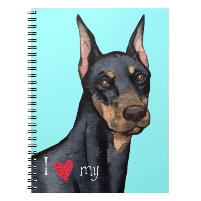 Cuaderno Amo a mi Doberman (Frente)