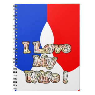 Cuaderno "Amo a mi esposa" Impresión artística