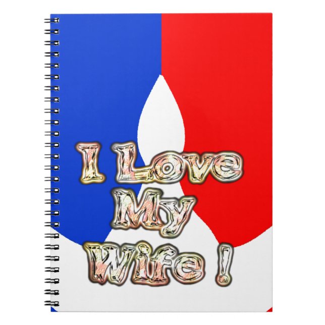 Cuaderno "Amo a mi esposa" Impresión artística (Frente)