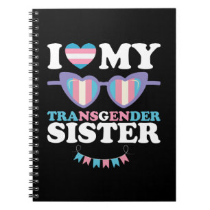 Cuaderno Amo a mi hermana transgénero familia trans LGBTQ