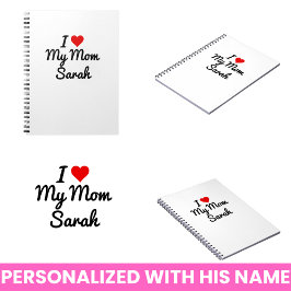 Cuaderno Amo a mi mamá Crea tu propio nombre de mamá