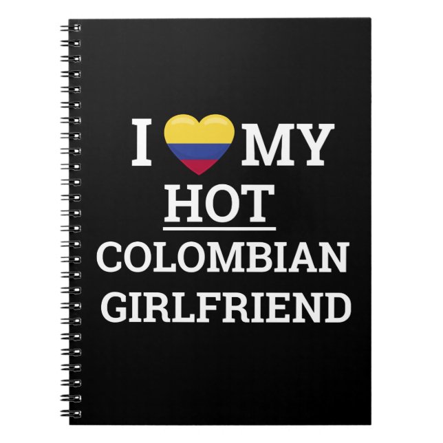 Cuaderno Amo a mi novia colombiana caliente Funny Colombia (Frente)