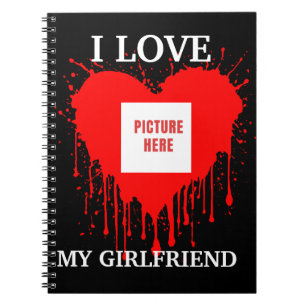 CUADERNO AMO A MI NOVIA DÍA DE SAN VALENTÍN PERSONALIZADO