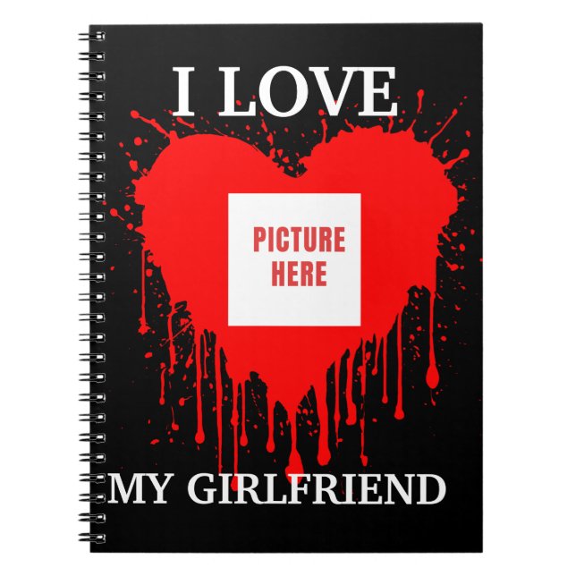 CUADERNO AMO A MI PERSONALIZADO NOVIA DÍA DE SAN VALENTÍN (Frente)