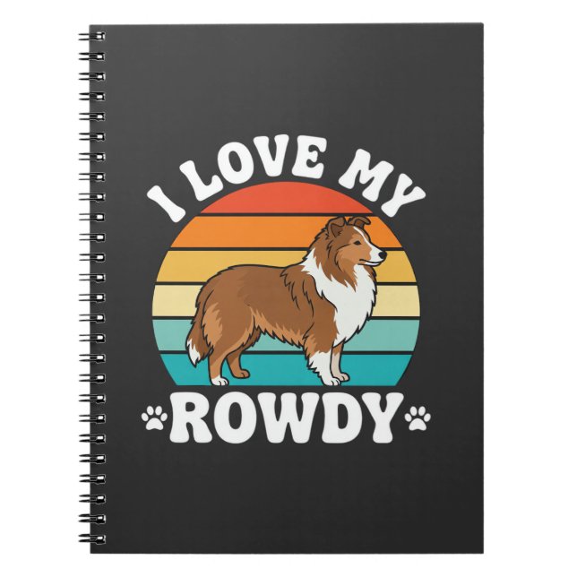 Cuaderno Amo a mi Sheltie Retro Revoltos@ (Frente)