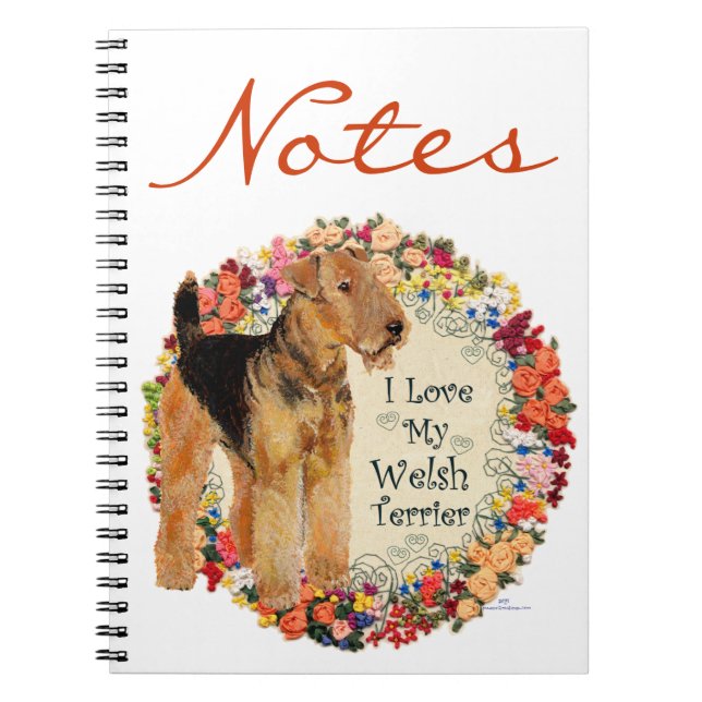Cuaderno Amo a mi Welsh Terrier (Frente)