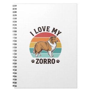 Cuaderno Amo a mi Zorro Diseño Vintage Amante de los Perros