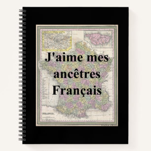 Cuaderno Amo A Mis Ancestros Franceses Portátil de cubier