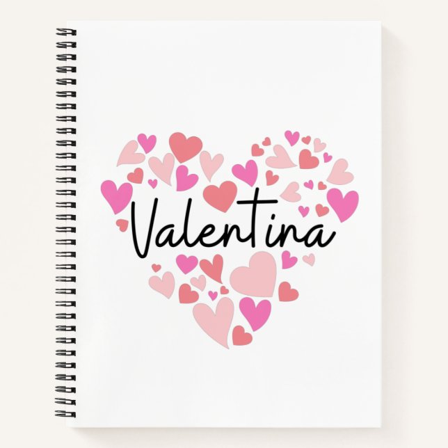 Cuaderno Amo a Valentina (Anverso)