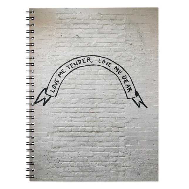Cuaderno Amo, cariño, querida cita de la pared (Frente)