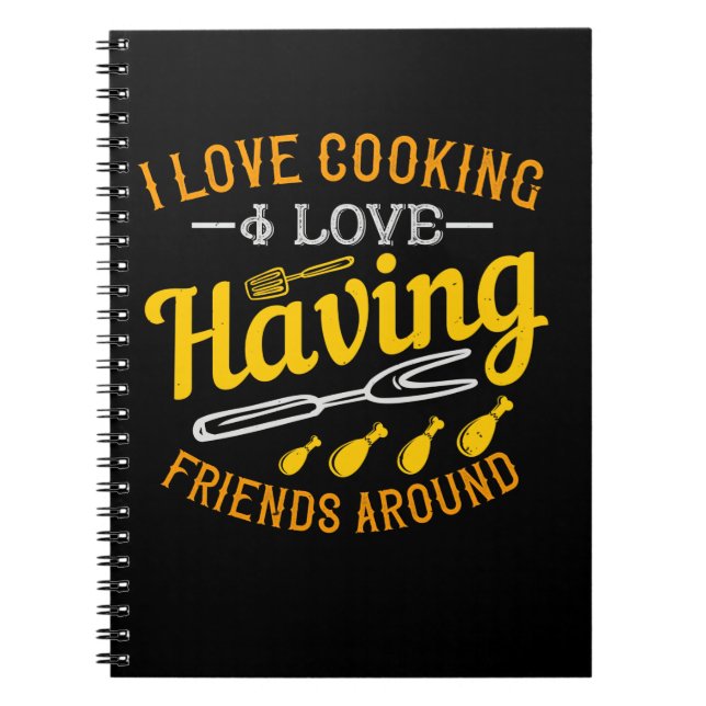 Cuaderno Amo cocinar, amo tener amigos alrededor (Frente)