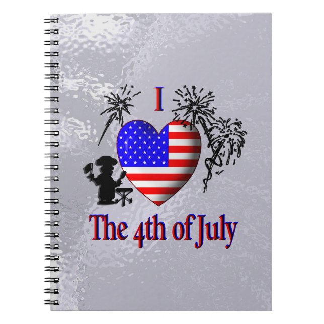 Cuaderno Amo el 4 de julio (Frente)