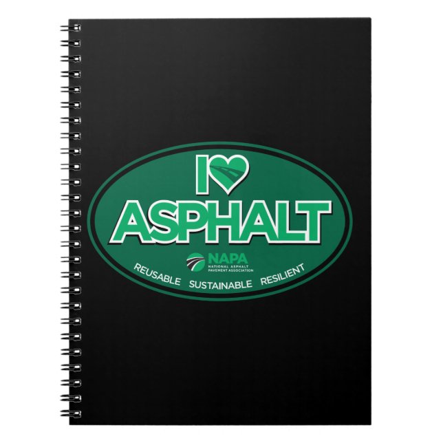 Cuaderno Amo el bloc de notas Asphalt (Frente)