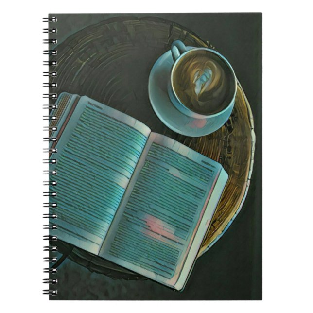Cuaderno Amo el café y los libros (Frente)