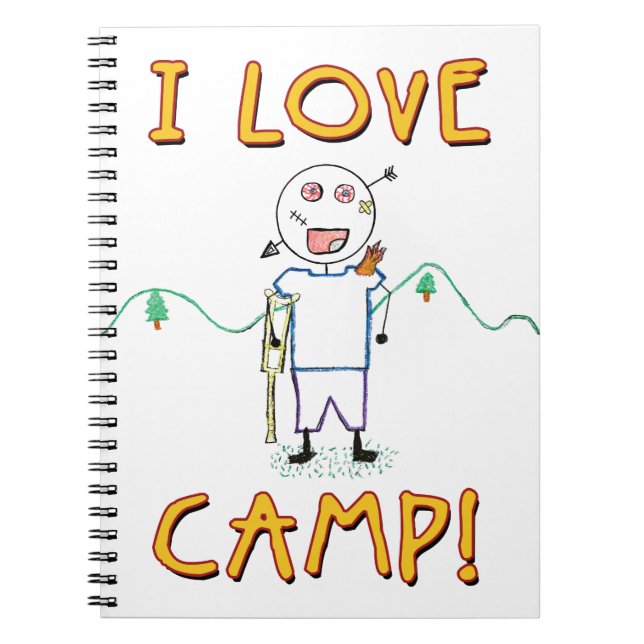 Cuaderno Amo el campamento - Dibujo divertido del campament (Frente)