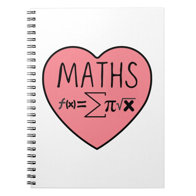 Cuaderno Amo el corazón de las matemáticas (Frente)