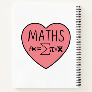 Cuaderno Amo el corazón de las matemáticas