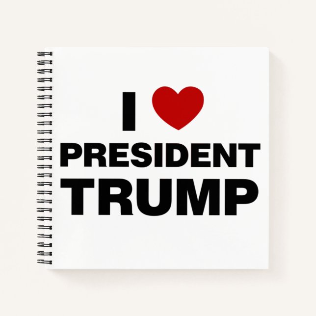 Cuaderno Amo el corazón del presidente Trump (Anverso)