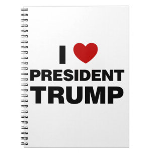 Cuaderno Amo el corazón del presidente Trump