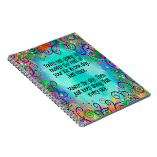 Cuaderno Amo el Día de Aliento Azul Floral