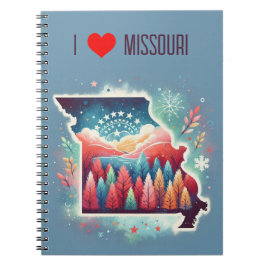 Cuaderno Amo el invierno de los Navidades de Misuri