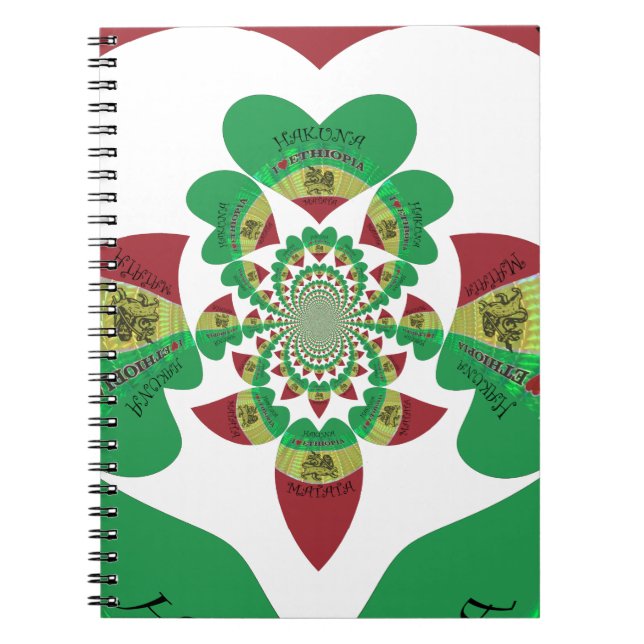 Cuaderno Amo el Kaleidoscope de Etiopía - arte rasta de sen (Frente)