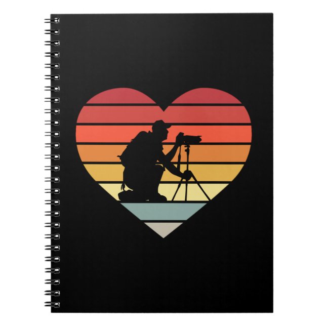 Cuaderno Amo fotografiar corazón vintage (Frente)