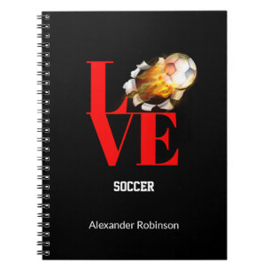 Cuaderno Amo fútbol deporte personalizado