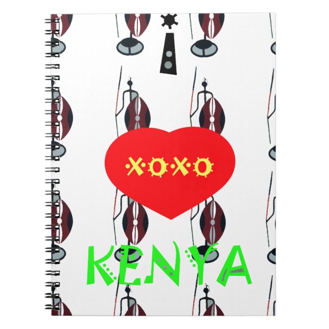 Cuaderno Amo Kenya XOXO (Frente)