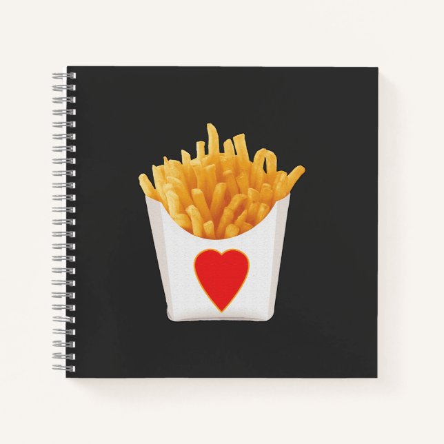 Cuaderno Amo las papas fritas (Anverso)
