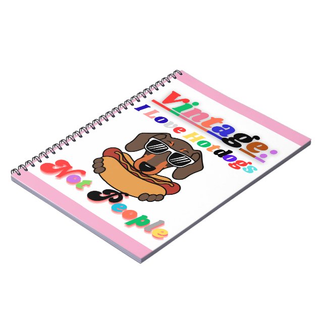Cuaderno Amo los hotdogs, no la gente  (Lado Izquierdo)