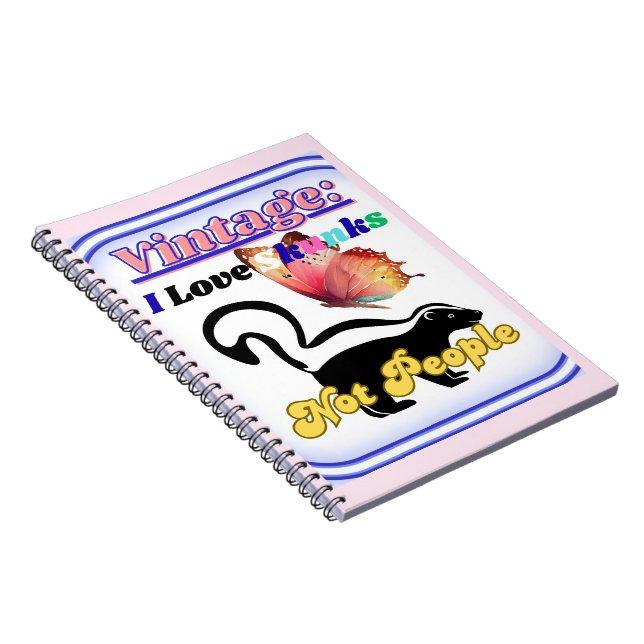 Cuaderno Amo los zorrillos, no la gente (Lado Derecho)