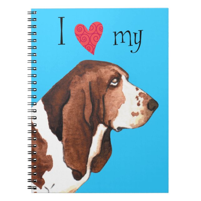 Cuaderno Amo mi Basset Hound (Frente)