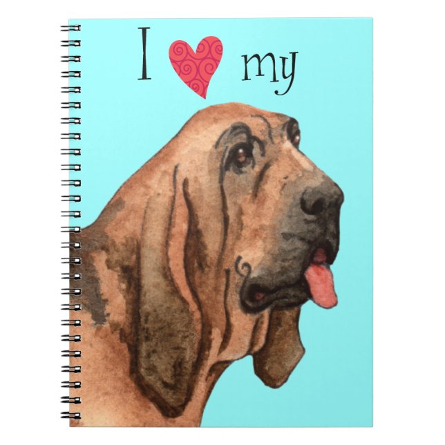 Cuaderno Amo mi Bloodhound (Frente)