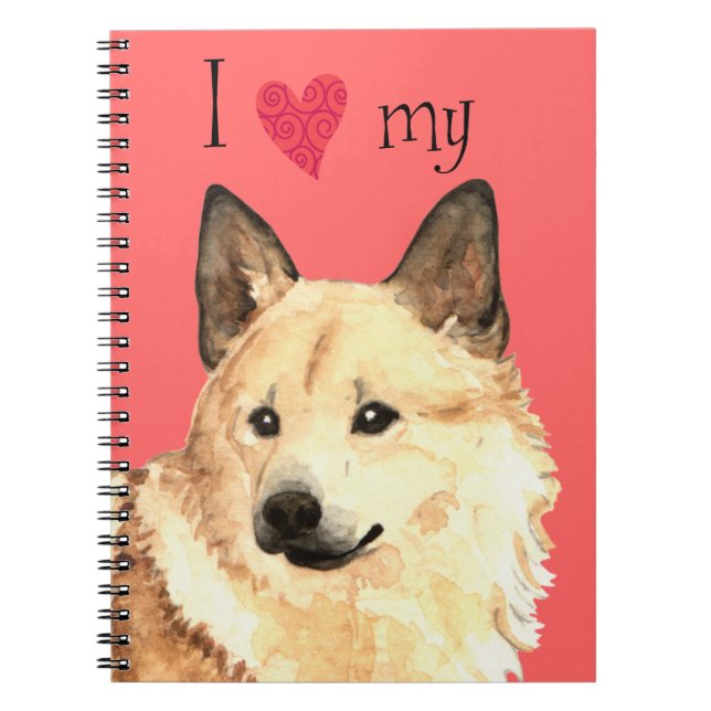 Cuaderno Amo mi Buhund noruego (Frente)