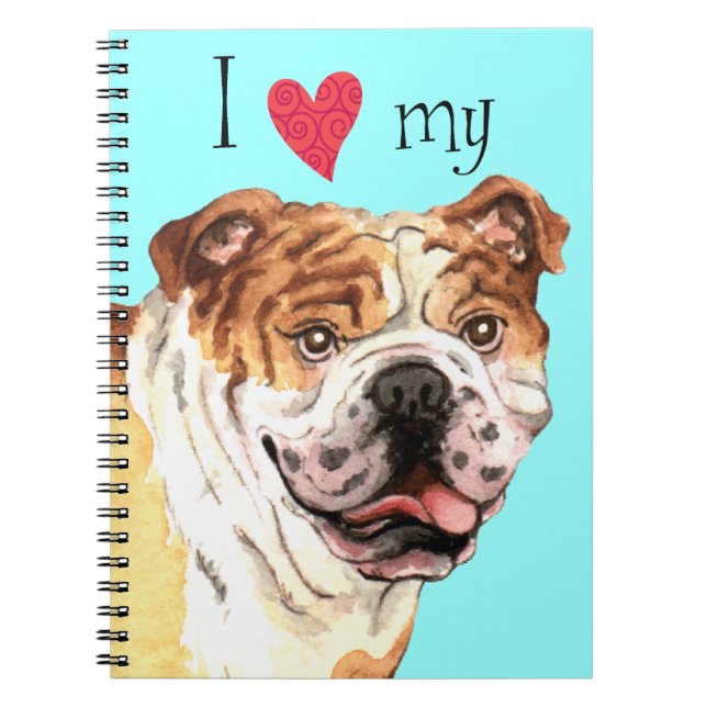 Cuaderno Amo mi Bulldog (Frente)