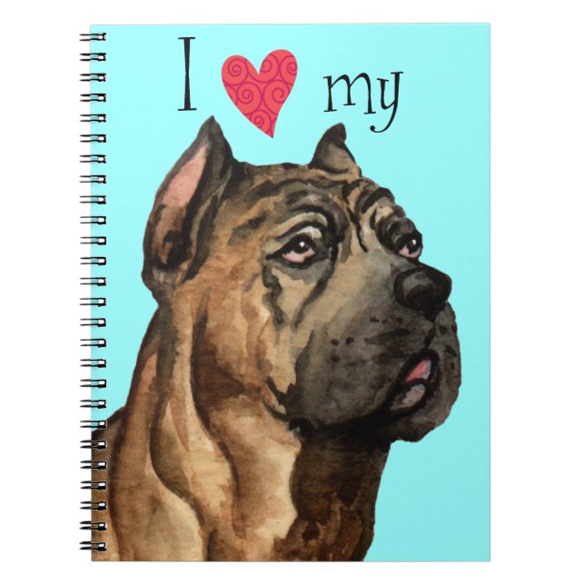 Cuaderno Amo mi Cane Corso (Frente)