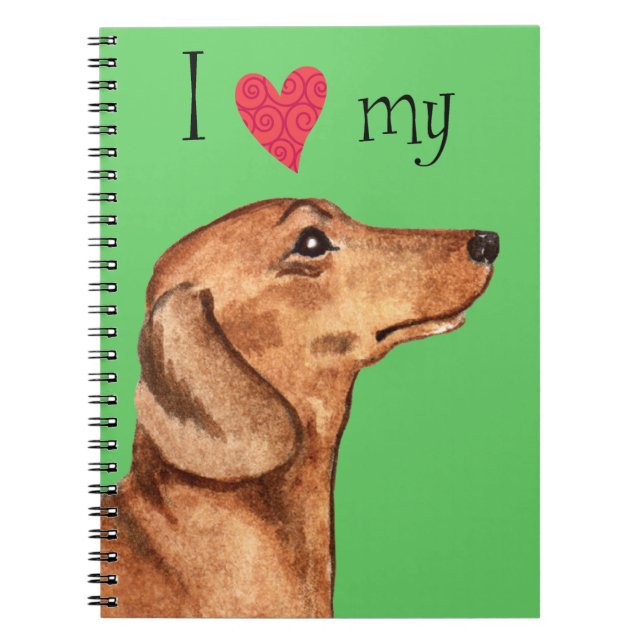 Cuaderno Amo mi Dachshund (Frente)