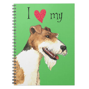 Cuaderno Amo mi fox terrier del alambre