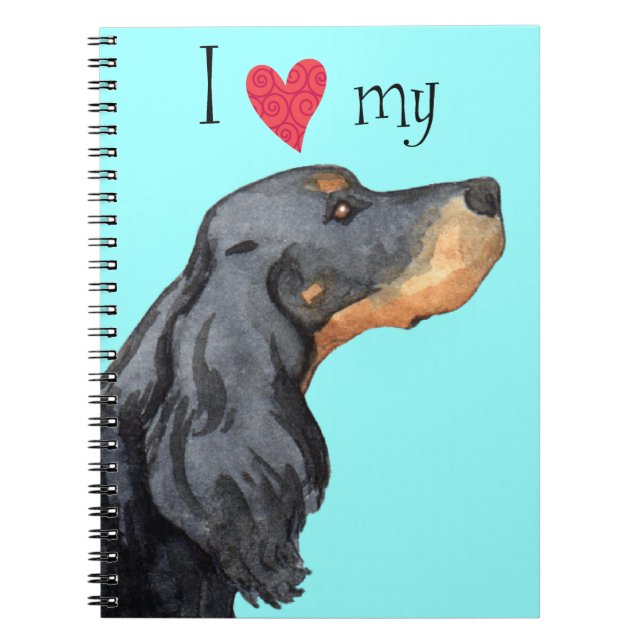 Cuaderno Amo mi Gordon Setter (Frente)