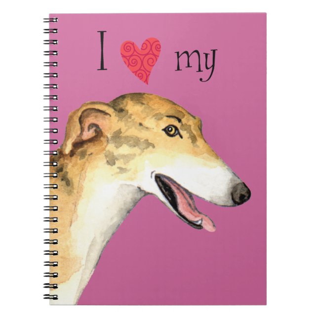 Cuaderno Amo mi Greyhound (Frente)