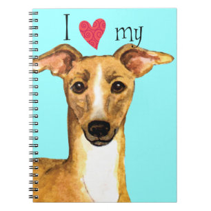 Cuaderno Amo mi Greyhound italiano