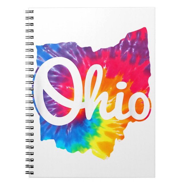 Cuaderno Amo Mi Hogar Ohio Script Tie Dye Ohio (Frente)