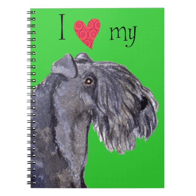 Cuaderno Amo mi Kerry Blue Terrier (Frente)